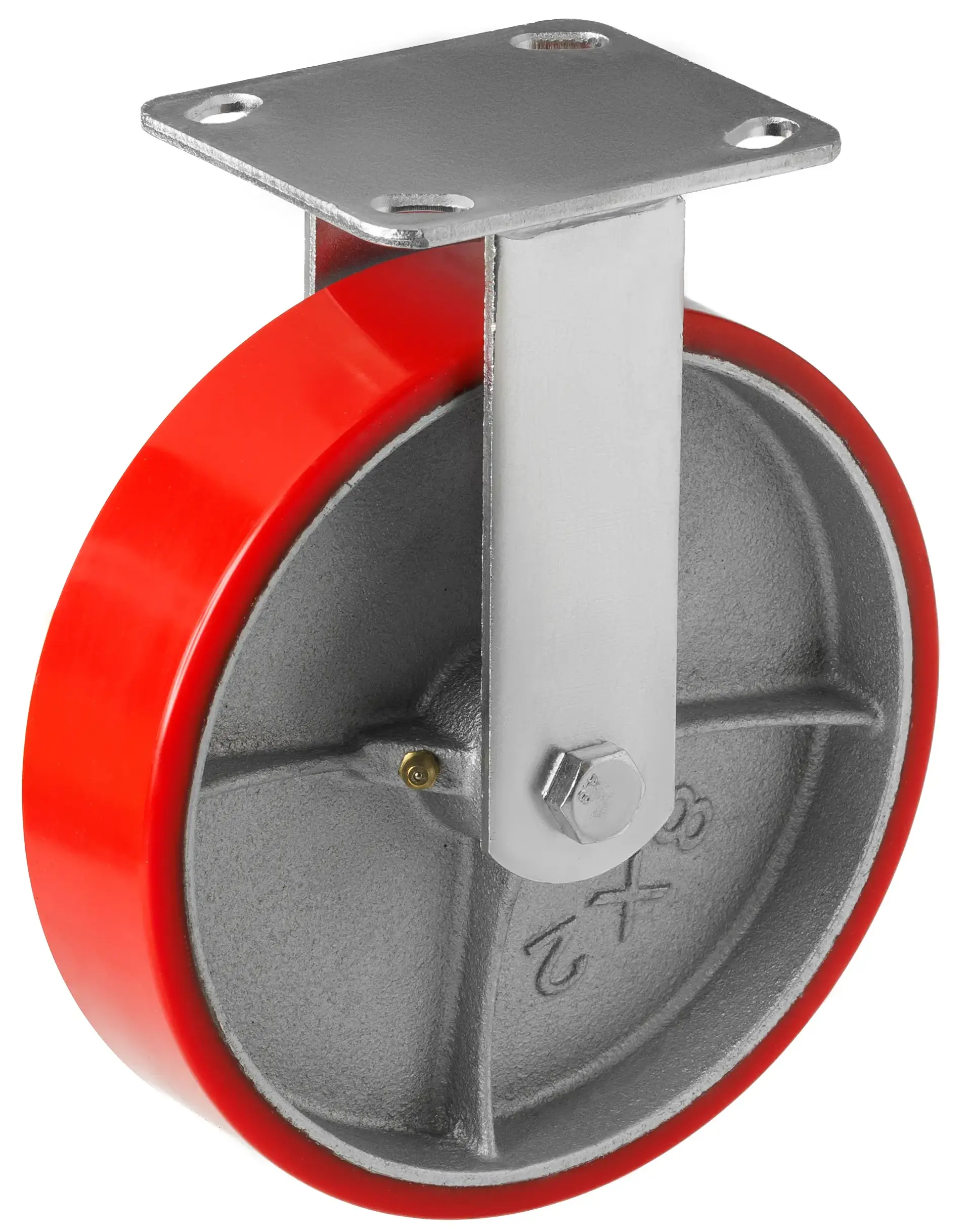 FCP 80 - Большегрузное полиуретановое колесо 200 мм (неповорот., площадка, роликоподш.)