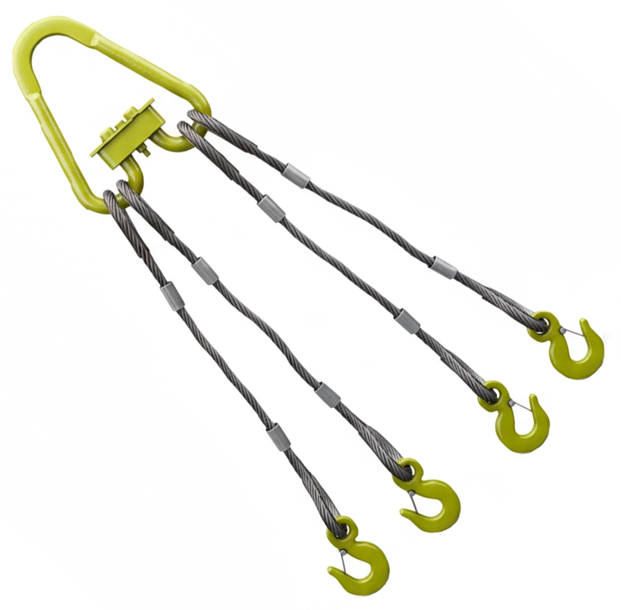 Строп канатный четырехветвевой 4СК-6.3т 3м (опрессовка)